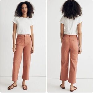 Madewell Emmett Wide Leg Crop Dried Rose Pink